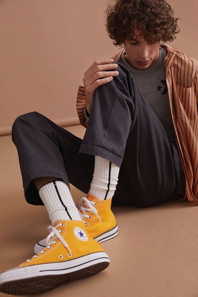 Converse high naranja hot sale