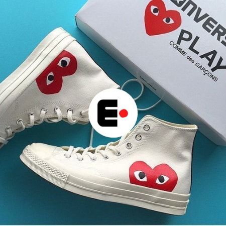 Converse x cdg outlet blancas